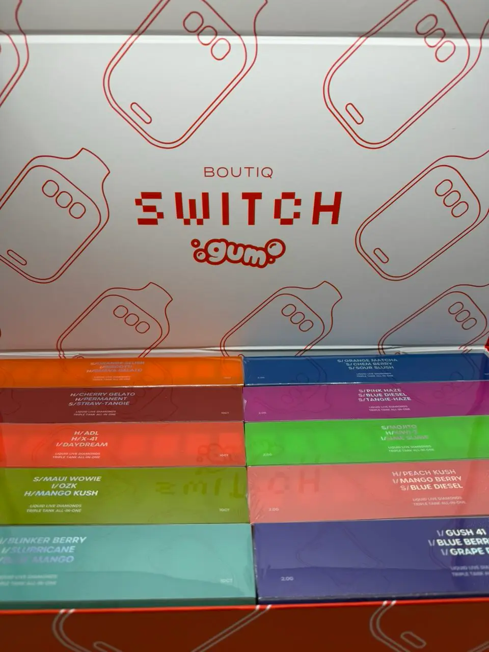 boutiq switch gum edition 2g disposable